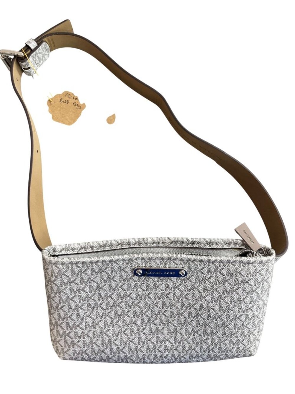 Michael Kors Logo Print Belt Bag With Adjustable Strap Size S/M